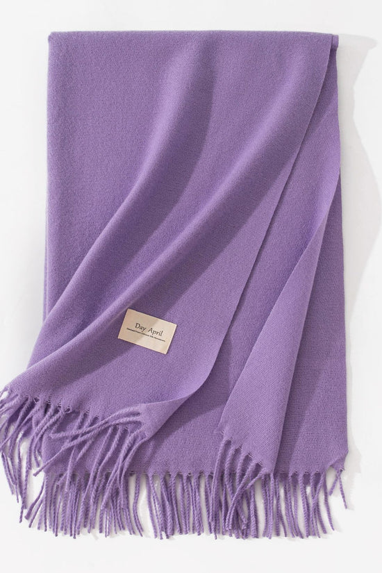 Pure Color Artificial Cashmere Scarf Women's Winter High-grade Shawl