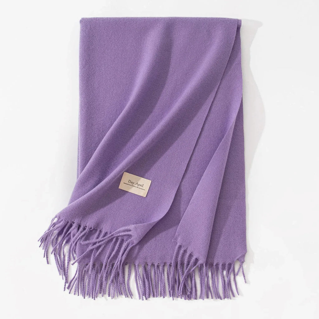 Pure Color Artificial Cashmere Scarf Women's Winter High-grade Shawl - DanaFashionstore