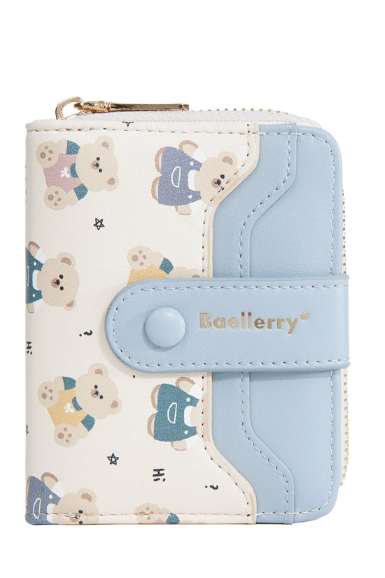 Short Little Bear Cartoon Printed Women's Wallet - Dana Fashion