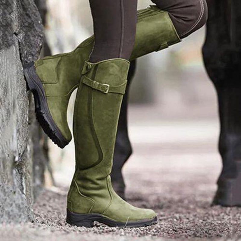 Women's mid-tube rider boots