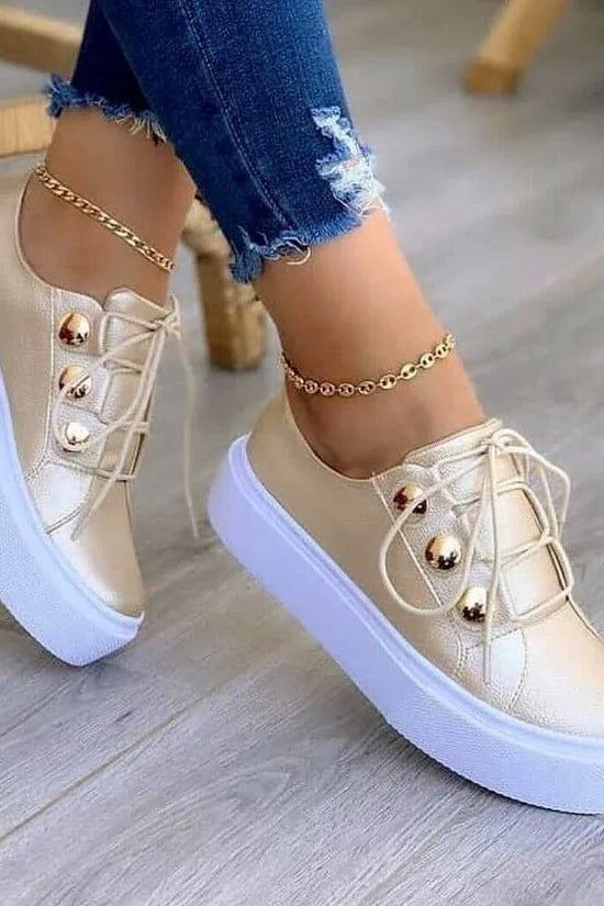 One-foot Square-toe Loafers White Shoes Soft Platform Platform - DanaFashionstore