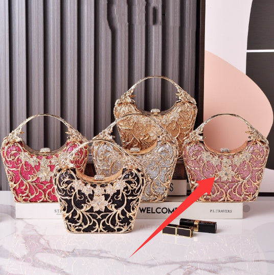 Hollow Out Party Clutch Shiny Banquet Bag - Dana Fashion
