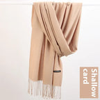 Pure Color Warm Keeping Scarf All-match Cashmere Shawl - DanaFashionstore