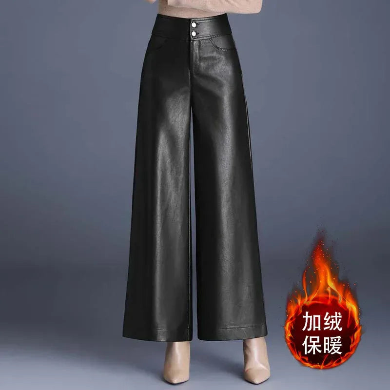 High Waist Thickened Loose Big Leg Straight All-matching Wide Leg Pants For Women - DanaFashionstore
