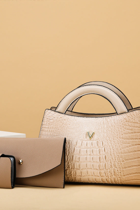 Women's Crossbody Leather Crocodile Pattern Shoulder Handbag - Dana Fashion