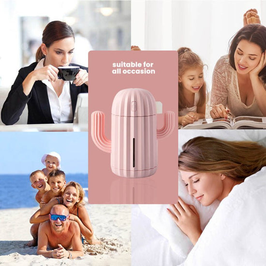 Cactus Wireless Humidifier Rechargeable $35.99 Dana Fashion Color: Blue style: Charging Beauty Tools Material: ABS + PP + PET + Electronic Components Product size: 79 * 140 * 147mm Product Packing: 80 * 141 * 148mm Water tank capacity: 340 ml Spray quanti