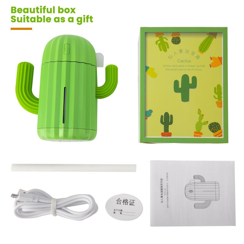 Cactus Wireless Humidifier Rechargeable $35.99 Dana Fashion Color: Blue style: Charging Beauty Tools Material: ABS + PP + PET + Electronic Components Product size: 79 * 140 * 147mm Product Packing: 80 * 141 * 148mm Water tank capacity: 340 ml Spray quanti
