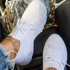 Women's Sneaker Thick Bottom Solid Color Dad Shoes - DanaFashionstore