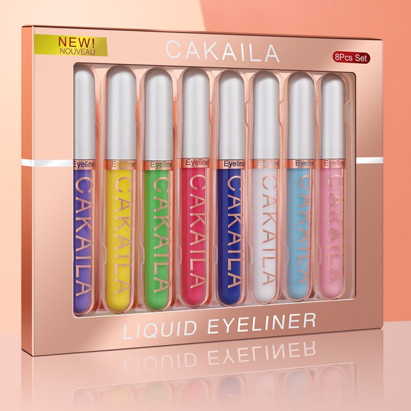 CAKAILA Kakaila 8color Liquid Eyeliner Set $31.66 Dana Fashion style: 01style makeup Specification: Product category: Eyeliner Color classification: 01, 02, 03 Packing list: Eyeliner set * 1 set