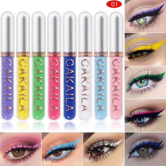 CAKAILA Kakaila 8color Liquid Eyeliner Set $31.66 Dana Fashion style: 01style makeup Specification: Product category: Eyeliner Color classification: 01, 02, 03 Packing list: Eyeliner set * 1 set