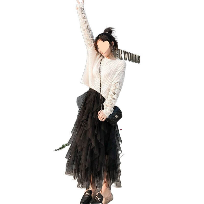Cake Mesh Pleated Skirt For Women $32.50 Dana Fashion Color: Apricot Size: 2XL Women's clothing Product information: Fabric name: Mesh Color: white, light gray, black, pink, apricot, khaki, Rose Main fabric composition: Polyester (polyester fiber) Size: S