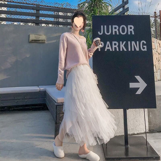 Cake Mesh Pleated Skirt For Women $32.50 Dana Fashion Color: Apricot Size: 2XL Women's clothing Product information: Fabric name: Mesh Color: white, light gray, black, pink, apricot, khaki, Rose Main fabric composition: Polyester (polyester fiber) Size: S