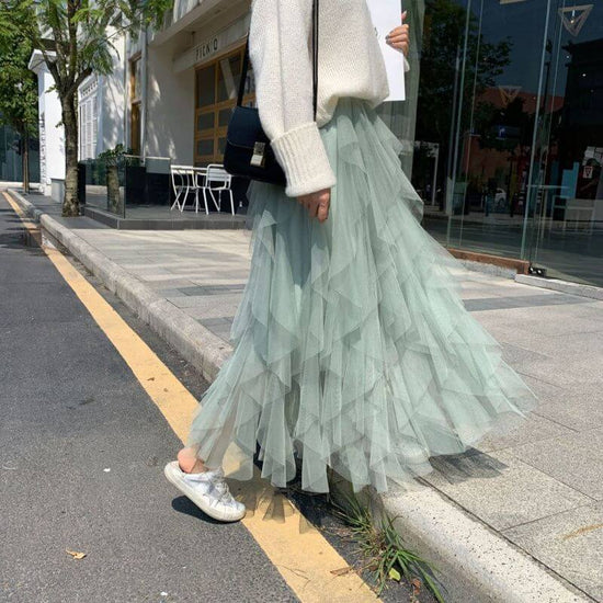 Cake Mesh Pleated Skirt For Women $32.50 Dana Fashion Color: Apricot Size: 2XL Women's clothing Product information: Fabric name: Mesh Color: white, light gray, black, pink, apricot, khaki, Rose Main fabric composition: Polyester (polyester fiber) Size: S
