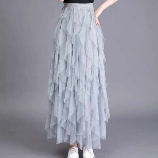Cake Mesh Pleated Skirt For Women $32.50 Dana Fashion Color: Light Gray Size: 2XL Women's clothing Product information: Fabric name: Mesh Color: white, light gray, black, pink, apricot, khaki, Rose Main fabric composition: Polyester (polyester fiber) Size