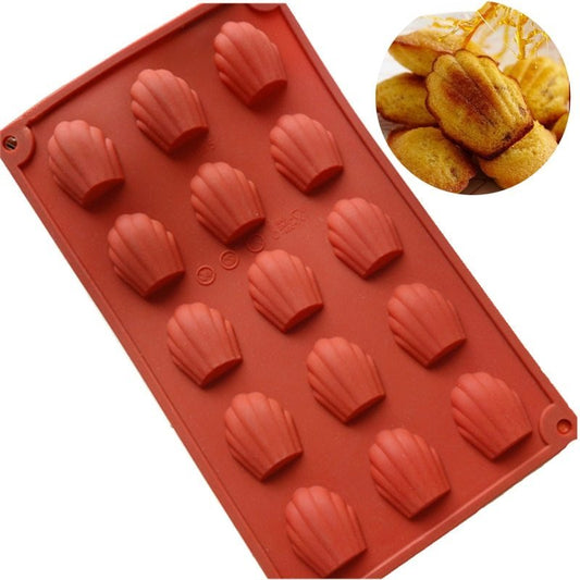 cake mold 15 shell cake baking pan silicone cake mold $9.52 Dana Fashion Color: Photo Color Dana's Kitchen Material: Silicone product description: (1) Use high-quality silicone material, and passed the FDA and SGS certification. (2) Withstand temperature