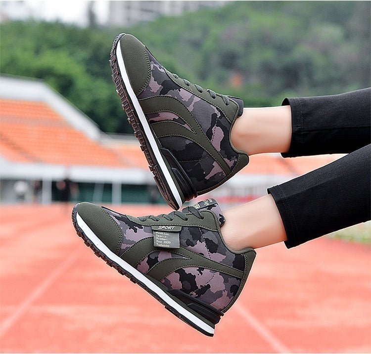 Camouflage Height Increasing Insole Sports Leisure Tourist Shoes $53.10 Dana Fashion Color: Army Green Size: 35 Women's shoes Product information: Pattern: Camouflage Applicable sports: Universal Color: A2029 army green Upper height: Mid-top Heel height: