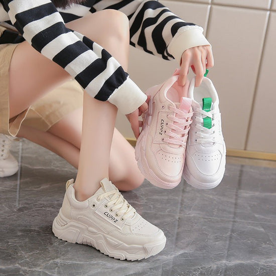 Candy-colored Sports Casual Versatile Trendy Shoes $36.38 Dana Fashion Color: Beige Size: 35 Women's shoes ข้อมูลผลิตภัณฑ์: วัสดุซับใน: หนัง สี: ชมพู เบจ ดำ ขาว ความสูงส่วนบน: ส่วนบนต่ำ ความสูงส้น: ส้นเตี้ย (1-3 ซม.) รูปร่างส้น: ส้นแบน ขนาด: 35, 36, 37, 3