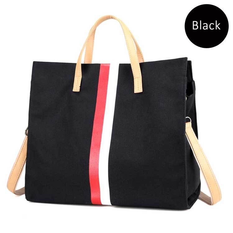 Canvas Ladies Work Bag Women Tote Hand Bag Shoulder Bag for Women Fashion Lady Shopping Canvas Stripe Tote Bags Female Handbags $55.50 Dana Fashion Color: Black Women's Bags Canvas Ladies Work Bag Women Tote Hand Bag Shoulder Bag for Women Fashion Lady Sh