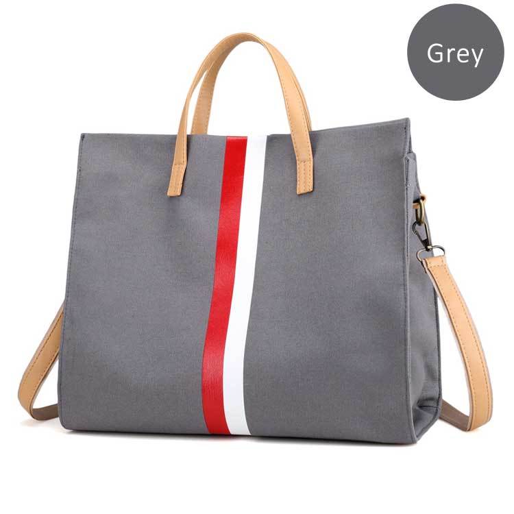 Canvas Ladies Work Bag Women Tote Hand Bag Shoulder Bag for Women Fashion Lady Shopping Canvas Stripe Tote Bags Female Handbags $55.50 Dana Fashion Color: Grey Women's Bags Canvas Ladies Work Bag Women Tote Hand Bag Shoulder Bag for Women Fashion Lady Sho