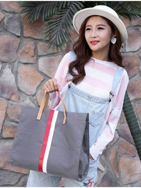 Canvas Ladies Work Bag Women Tote Hand Bag Shoulder Bag for Women Fashion Lady Shopping Canvas Stripe Tote Bags Female Handbags $55.50 Dana Fashion Color: Beige Women's Bags Canvas Ladies Work Bag Women Tote Hand Bag Shoulder Bag for Women Fashion Lady Sh