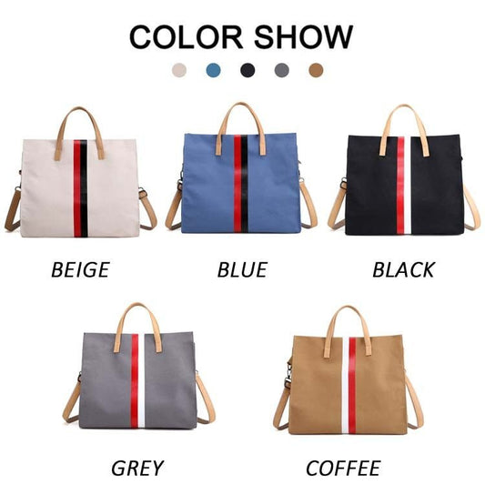 Canvas Ladies Work Bag Women Tote Hand Bag Shoulder Bag for Women Fashion Lady Shopping Canvas Stripe Tote Bags Female Handbags $55.50 Dana Fashion Color: Beige Women's Bags Canvas Ladies Work Bag Women Tote Hand Bag Shoulder Bag for Women Fashion Lady Sh