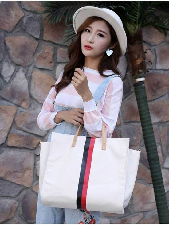 Canvas Ladies Work Bag Women Tote Hand Bag Shoulder Bag for Women Fashion Lady Shopping Canvas Stripe Tote Bags Female Handbags $55.50 Dana Fashion Color: Beige Women's Bags Canvas Ladies Work Bag Women Tote Hand Bag Shoulder Bag for Women Fashion Lady Sh