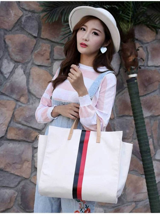 Canvas Ladies Work Bag Women Tote Hand Bag Shoulder Bag for Women Fashion Lady Shopping Canvas Stripe Tote Bags Female Handbags $55.50 Dana Fashion Color: Beige Women's Bags Canvas Ladies Work Bag Women Tote Hand Bag Shoulder Bag for Women Fashion Lady Sh