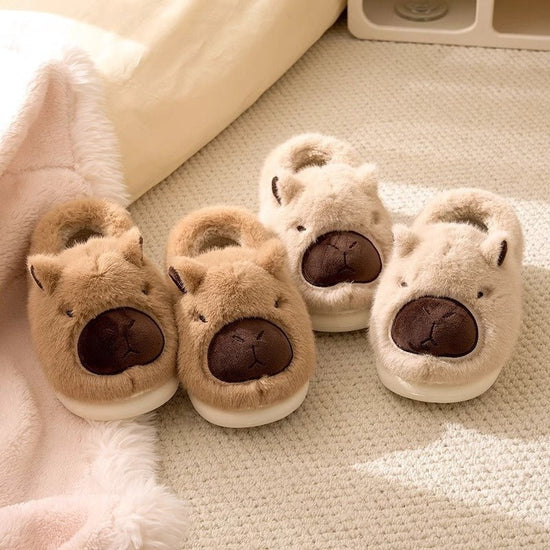 Capabala Cute Plush Platform Heel Covered Outdoor Warm Slippers $35.33 Dana Fashion Color: Bag Heel Beige Size: 36to37 Women's clothing Product information: Lining material: Other Color: brown, beige, brown half slippers, beige half slippers Heel height: