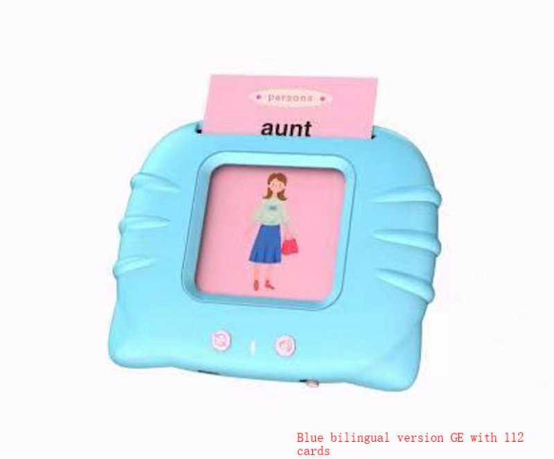 Card Early Education Children's Enlightenment English Learning Machine $20.39 Dana Fashion Color: Blue bilingual version GE style: With 112cards Toys & Hobbies Produce information Category: Early Education/Preschool Education Story Machine Function: recha