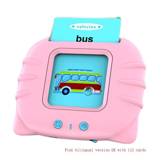 Card Early Education Children's Enlightenment English Learning Machine $20.39 Dana Fashion Color: Pink bilingual version GE style: With 112cards Toys & Hobbies Produce information Category: Early Education/Preschool Education Story Machine Function: recha