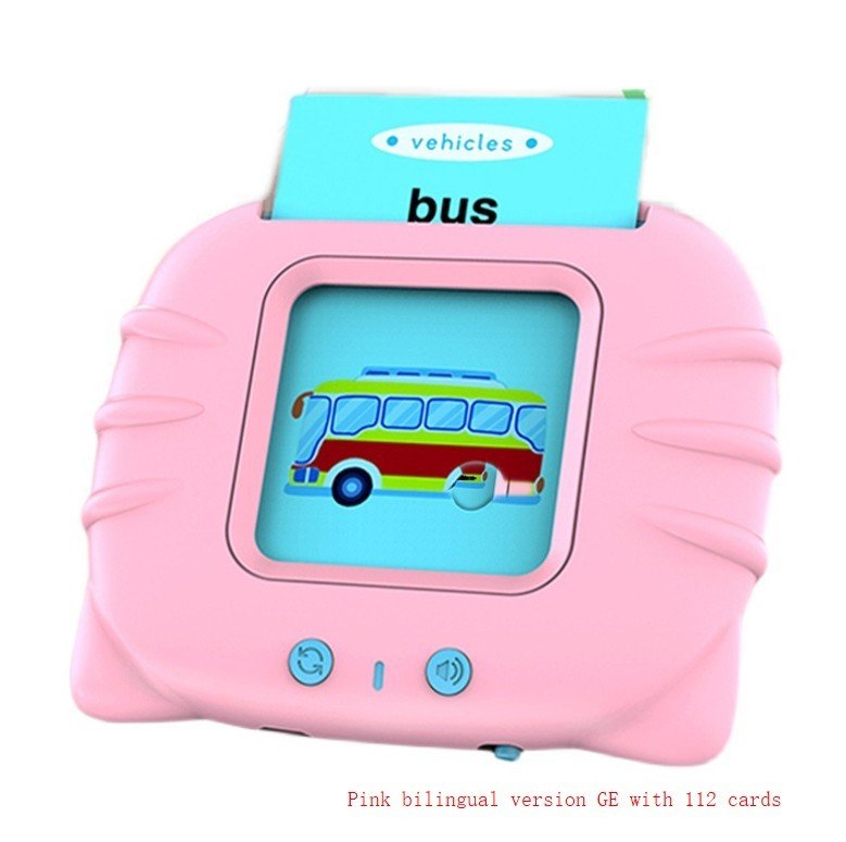 Card Early Education Children's Enlightenment English Learning Machine $20.39 Dana Fashion Color: Pink bilingual version GE style: With 112cards Toys & Hobbies Produce information Category: Early Education/Preschool Education Story Machine Function: recha