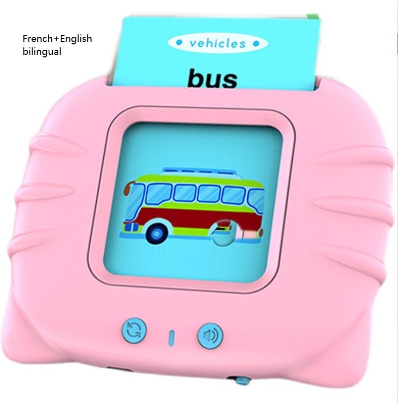 Card Early Education Children's Enlightenment English Learning Machine $33.56 Dana Fashion Color: Pink bilingual version FE style: With 112cards Toys & Hobbies Produce information Category: Early Education/Preschool Education Story Machine Function: recha