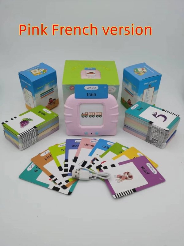 Card Early Education Children's Enlightenment English Learning Machine $29.04 Dana Fashion Color: Pink French version style: With 255cards Toys & Hobbies Produce information Category: Early Education/Preschool Education Story Machine Function: rechargeabl