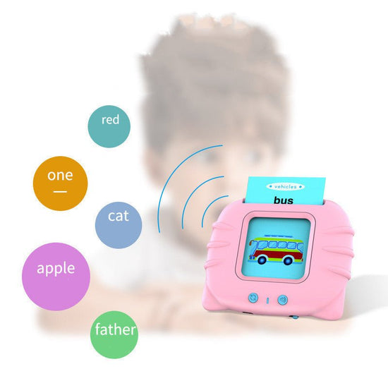Card Early Education Children's Enlightenment English Learning Machine $20.39 Dana Fashion Color: Pink Spanish version style: With 112cards Toys & Hobbies Produce information Category: Early Education/Preschool Education Story Machine Function: rechargeab