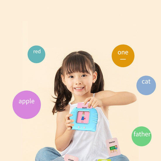 Card Early Education Children's Enlightenment English Learning Machine $20.39 Dana Fashion Color: Blue Spanish version style: With 112cards Toys & Hobbies Produce information Category: Early Education/Preschool Education Story Machine Function: rechargeab