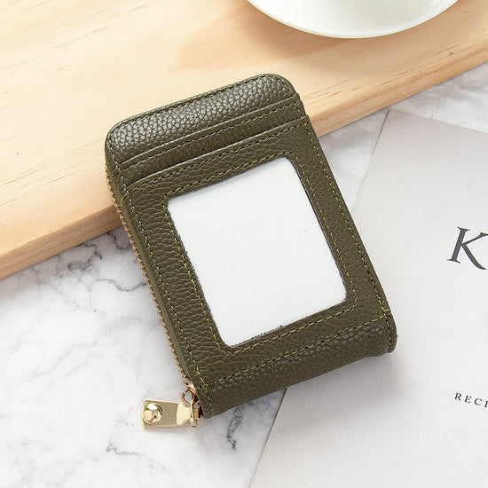 Card Holder Women's Anti-degaussing Mini And Simple Multi-function $12.75 Dana Fashion Color: Dark Green Women's Bags Product information: Color: Black, Oak red, dark gray, brown, dark green, royal blue, purplish red Applicable Gender: Female Function: an