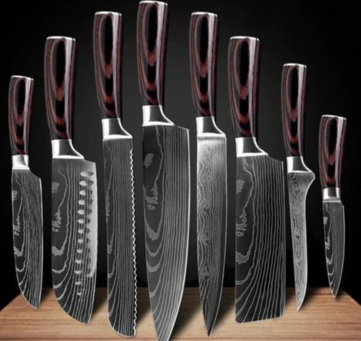 Carpenter's Special Set 6-piece Set 8-piece Set Knife Chef Knife Kitchen Knife Cooking $166.98 Dana Fashion style: 8pcs value set Dana's Kitchen Overview: Product category ： kitchen knife texture of material ： stainless steel Specifications ： Kraft box pa