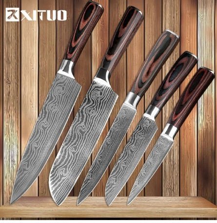 Carpenter's Special Set 6-piece Set 8-piece Set Knife Chef Knife Kitchen Knife Cooking $103.88 Dana Fashion style: 5pcs value set Dana's Kitchen Overview: Product category ： kitchen knife texture of material ： stainless steel Specifications ： Kraft box pa