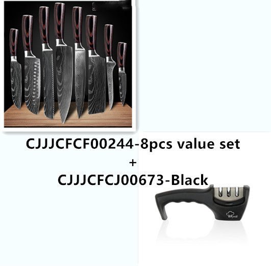 Carpenter's Special Set 6-piece Set 8-piece Set Knife Chef Knife Kitchen Knife Cooking $167.89 Dana Fashion style: Black set Dana's Kitchen Overview: Product category ： kitchen knife texture of material ： stainless steel Specifications ： Kraft box packagi