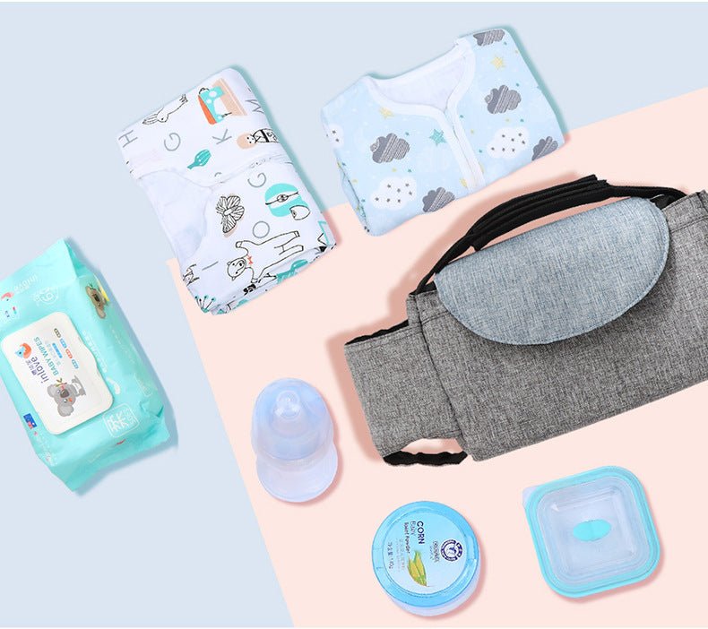 Cart storage bag $105.66 Dana Fashion Color: Black Baby & Mother Material: 300 cation +210D polyester Size: 21X12X12cm Weight: 150 grams Color: blue, black, gray, red