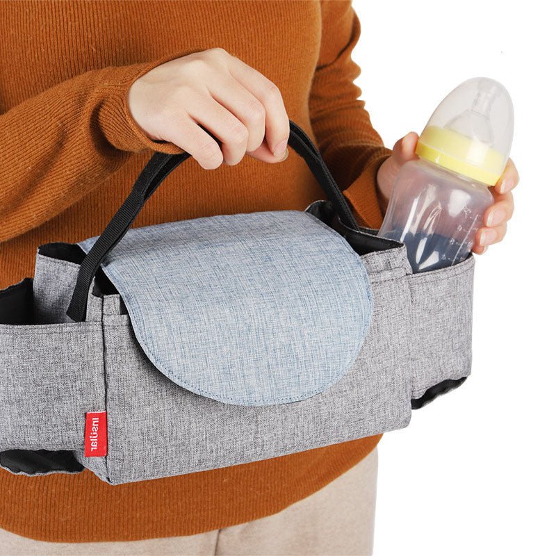 Cart storage bag $105.66 Dana Fashion Color: Black Baby & Mother Material: 300 cation +210D polyester Size: 21X12X12cm Weight: 150 grams Color: blue, black, gray, red