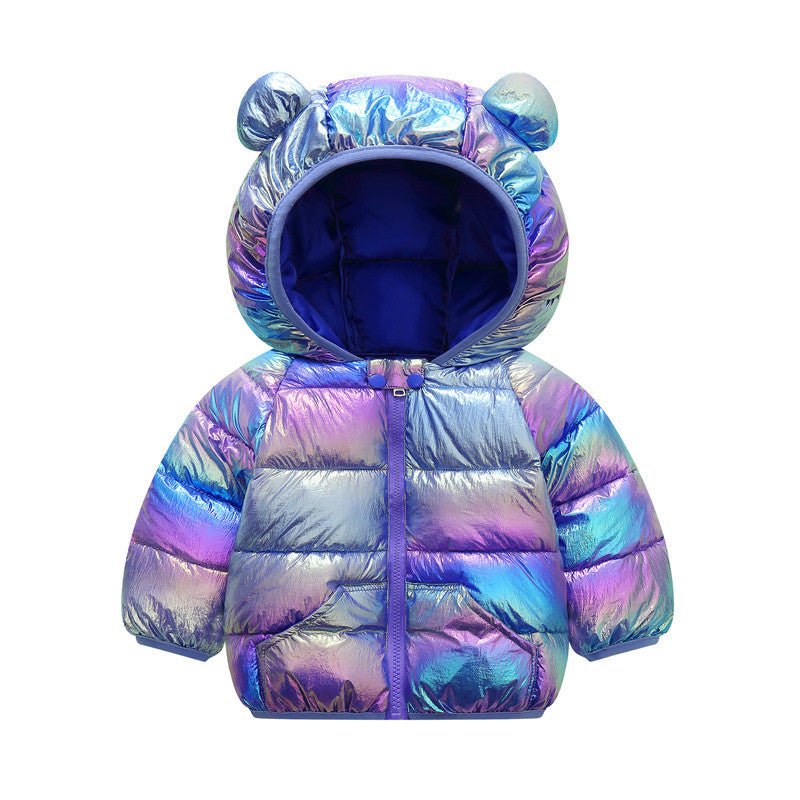 Cartoon children's down padded jacket $32.37 Dana Fashion Color: Blue Size: 100cm Baby Clothing Fabric technology: flame retardant, soft treatment Filling: Cotton 96% and above Elements: sports, cartoon, cute, trendy, candy Flat car stitch distance 12~14