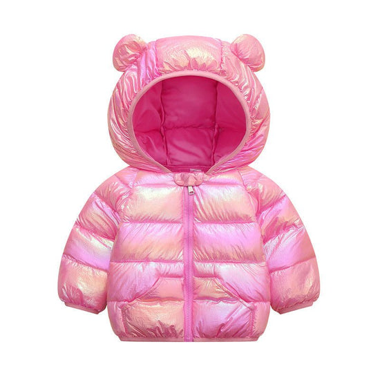 Cartoon children's down padded jacket $32.37 Dana Fashion Color: Rose Red Size: 100cm Baby Clothing Fabric technology: flame retardant, soft treatment Filling: Cotton 96% and above Elements: sports, cartoon, cute, trendy, candy Flat car stitch distance 12