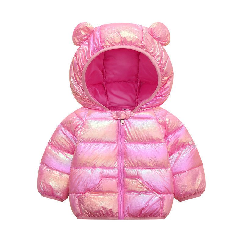 Cartoon children's down padded jacket $32.37 Dana Fashion Color: Rose Red Size: 100cm Baby Clothing Fabric technology: flame retardant, soft treatment Filling: Cotton 96% and above Elements: sports, cartoon, cute, trendy, candy Flat car stitch distance 12
