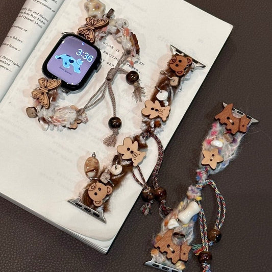 Cartoon Decorative Stretch Carrying Strap Strap Suitable $29.90 Dana Fashion Color: Bear Specifications: 38mm40mm41mm Women's Accessories Product information: Color: Puppy, bear, butterfly Applicable model: iPhone Product Size: 38/40/41/42/44/45/49mm Pack
