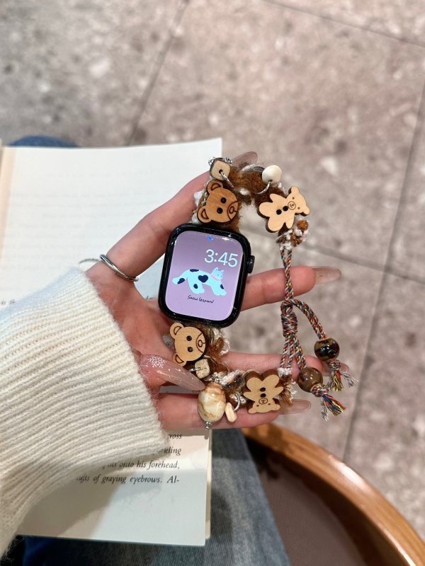Cartoon Decorative Stretch Carrying Strap Strap Suitable $29.90 Dana Fashion Color: Bear Specifications: 38mm40mm41mm Women's Accessories Product information: Color: Puppy, bear, butterfly Applicable model: iPhone Product Size: 38/40/41/42/44/45/49mm Pack