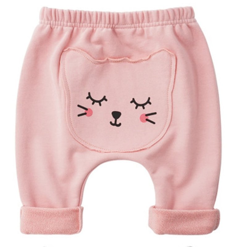 Cartoon patch baby pants $39.06 Dana Fashion Color: Pink Size: 66 Baby Clothing Main fabric composition: cotton Size Age Height(cm) Length(cm) Waistline(cm) 66 0-6M 63-70 35 18*2 73 6-12M 70-78 40 19*2 80 12-18M 78-85 44 20*2 90 18-24M 85-90 49 21*2