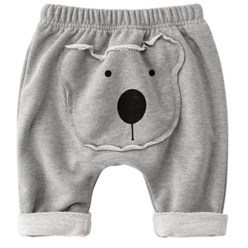 Cartoon patch baby pants $39.06 Dana Fashion Color: Grey Size: 66 Baby Clothing Main fabric composition: cotton Size Age Height(cm) Length(cm) Waistline(cm) 66 0-6M 63-70 35 18*2 73 6-12M 70-78 40 19*2 80 12-18M 78-85 44 20*2 90 18-24M 85-90 49 21*2