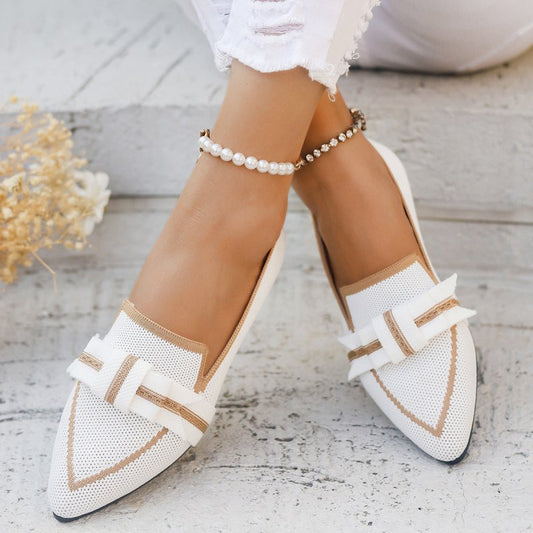 Casual And Comfortable Beautiful Bowknot Popular Element Shoes $25.99 Dana Fashion Color: Black Size: 36 Women's shoes Product information: Pattern: solid color Lining material: imitation leather Applicable sports: Hiking Color: brown, navy blue, ivory wh
