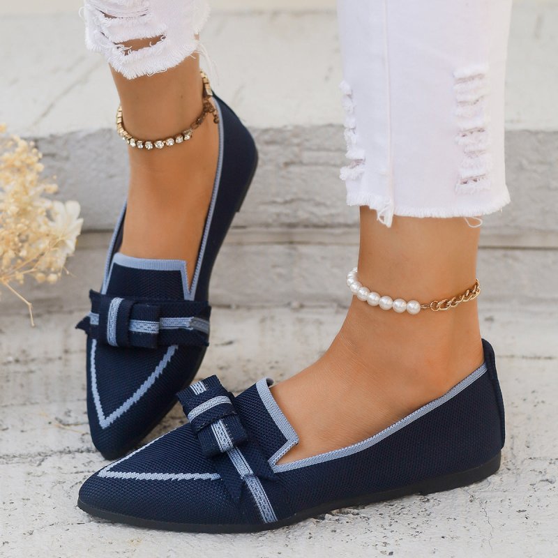 Casual And Comfortable Beautiful Bowknot Popular Element Shoes $25.99 Dana Fashion Color: Black Size: 36 Women's shoes Product information: Pattern: solid color Lining material: imitation leather Applicable sports: Hiking Color: brown, navy blue, ivory wh